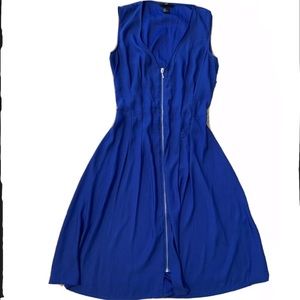 H&M Blue Front Zip Dress